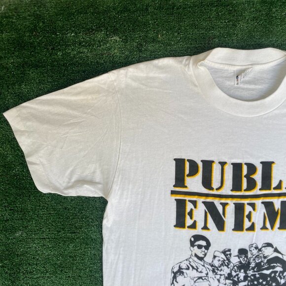 Vintage 90s Public Enemy Shirt Rap Hip Hop Single Stitch Tee - Picture 2 of 6
